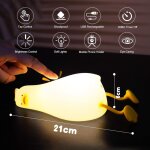 Veilleuse silicone motif canard, charge usb, minuterie, 1200 mah, tactile, 3 niveaux luminosit�, pour ...