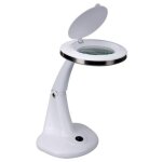 Velleman - lampe led avec loupe - 3 + 12 dioptries - 6 w - 30 leds - couleur white