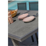 Dcb garden - venise - table de jardin en aluminium avec plateau cramique