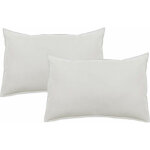 Vent du sud - lot de 2 taies d'oreiller palace pur coton teint lav� 63 fils / cm� palace nacre - lot ...