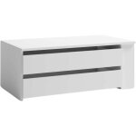 Commode armoire sava interior blanc mat ? 2 tiroirs en m�lamine ? dimensions 88 x 35 x 49 cm ? meuble ...