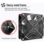 Ventilateur axial haute temp�rature 120 x 120 x 38 mm silencieux pour po�les et chemin�es �conomie d'�nergie ...