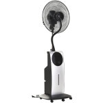 Ventilateur brumisateur oscillant homcom 90w 3 vitesses h135cm d44, 5cm gris noir