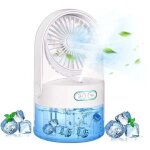 Ventilateur brumisateur oscillant lakjwo 40w 3 vitesses h6, 7cm d3, 7cm connect blanc