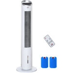 Ventilateur colonne oscillant homcom 60w 3 vitesses h101cm blanc