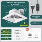 Ventilateur extracteur d'air 100mm, vmc , d�bit d'air puissant dc facile installer salle de bain lavoir ...