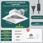 Ventilateur extracteur d'air 100mm, vmc , d�bit d'air puissant dc facile installer salle de bain lavoir ...