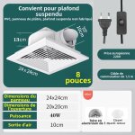 Ventilateur extracteur d'air 100mm, vmc , d�bit d'air puissant dc facile installer salle de bain lavoir ...