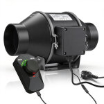 Ventilateur d?extraction 100 mm 360 m� / h, ec - moteur 35 w 3000 rpm, avec variateur de fr�quence, 35 ...