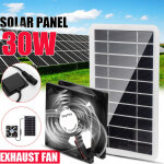 Ventilateur d'extraction � �nergie solaire, 300 w ventilateur solaire �tanche, ventilateur solaire usb ...