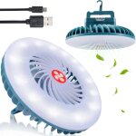 Ventilateur lampe camping led, lampe  led portable 2 en 1 avec ventilateur de plafond, lanterne de camping ...