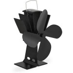 Ventilateur ouvert sans courant, sans bruit, chemin�e et fours, la chaleur, 4 lames, pour chemin�e, noir. ...