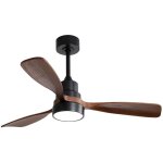 Ventilateur de plafond 122 cm, avec 3 pales en bois massif, 6 vitesses, télécommande moteur dc réversible, ... Ventilateur de plafond 122 cm, avec 3 pales en bois massif, 6 vitesses, télécommande moteur dc réversible, ...