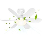 Ventilateur de plafond avec �clairage et t�l�commande, petit ventilateur de plafond led � intensit� variable ...