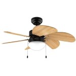 Cecotec ventilateur de plafond de avec energysilence aero light 360 black&wood. 50w, diam�tre 36  (92cm), ...