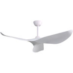 Ventilateur plafond int�rieur 52 , blanc, 3 pales abs, moteur r�versible, t�l�commande, 6 vitesses