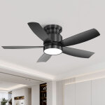 Ventilateur plafond led 106 cm avec �clairage led 18w et t�l�commande ? moteur dc r�versible, 5 pales ...
