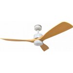Ventilateur plafond led 18w - 3cct - blanc & bois - t�l�commande