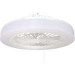 Ventilateur plafond led 36w - 3cct - blanc - t�l�commande - 2880lm