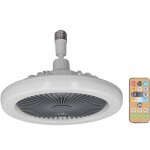 Kkmoon - ventilateur plafond avec lumire e27 - tlcommande - vitesse rglable - 85 - 265v - design ...