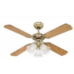 Ventilateur de plafond princess trio laiton antique