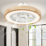 Ventilateur de plafond r�versible avec lumi�re et t�l�commande 6 vitesses, minuterie, luminosit� r�glable, ...