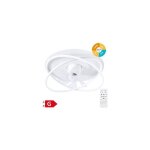 Edm - ventilateur de plafond rotatif 'olmeto' avec lumire led dimmable et tlcommande (36w 3cct 4827lm) ...