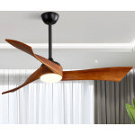 Ventilateur de plafond sofucor avec �clairage led, t�l�commande, alimentation cc, 132 cm, minuterie, ...