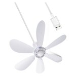 Lifcausal - ventilateur de plafond usb 5v, 6 pales, multifonctionnel, rpulsif pour mouches, pour camping, ...