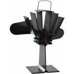 Ventilateur de pole aliment par chaleur 2 pales noir - inlife