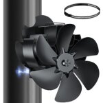 Ventilateur poele � bois magn�tique 6 lames ventilateur de po�le � granul�s et chemin�e avec moniteur ...