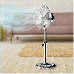 Ventilateur sur pied tristar ve - 5952 30w 3 vitesses d25cm argent m�tallique