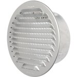 La ventilation gta125r - y grille ronde encastrable, aluminium