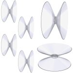Ventouses double face, 6 pices 4 cm ventouses transparentes, extra fortes pvc plastique suspension rideau ...