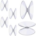 Ventouses double face, 6 pices 4 cm ventouses transparentes, extra fortes pvc plastique suspension rideau ...