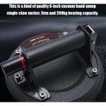 Ventouse � vide de 8 pouces, capacit� de charge de 200 kg, l�ve - verre robuste pour le levage de verre ...