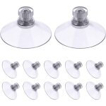 Ventouse a visser, 12 pi�ces 50mm ventouses transparentes avec filetage, extra fortes pvc plastique suspension ...
