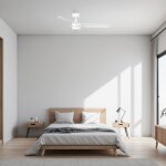 Ventyly - baires ventilateur de plafond blanc avec lumire 120 cm