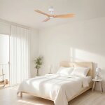 Ventyly - rowind ventilateur de plafond blanc / pin Ø120 cm Ventyly - rowind ventilateur de plafond blanc / pin Ø120 cm