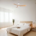 Ventyly - rowind ventilateur de plafond blanc / pin avec lumière Ø120 cm Ventyly - rowind ventilateur de plafond blanc / pin avec lumière Ø120 cm