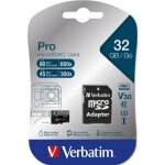 Verbatim pro 32 go microsdhc uhs classe 10