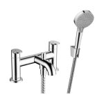 Hansgrohe - vernis blend - mitigeur sur le bord de baignoire avec accessoires, installation 2 trous, ...