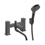 Vernis shape - mitigeur sur le bord de baignoire avec accessoires, installation 2 trous, noir mat 71462670 ...