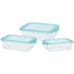 Excellent houseware - bo�tes � lunch en verre diff�rentes 3 tailles.