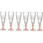 Verre  vin avec pied color, 170 ml, lot de 6