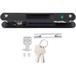 Verrou baie coulissante noir ? serrure crochet unilat�rale ? fermeture porte vitr�e facile et robuste ...