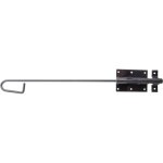 Verrou baonnette extra long avec gche soude ? plaque 95 x 67 mm ? plastifi noir ? marque alberts