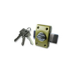 Verrou classique cylindre bouton 40 mm bronze