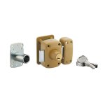 Verrou double entr�e transit 2 a2p pour porte d'entr�e, cylindre 45mm, acier, 4 cl�s, �poxy bronze - ...