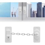 Verrou de fen�tre, s�curit� enfant, autocollant, ajustable ? prot�ge b�b� et animaux domestiques (blanc) ...